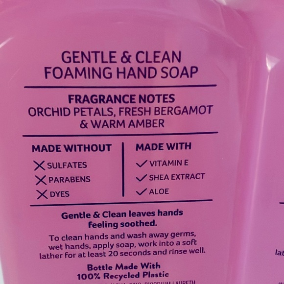 2 - PACK BRIGHT ORCHID FOAMING HAND SOAP NWT BBW - Picture 4 of 9